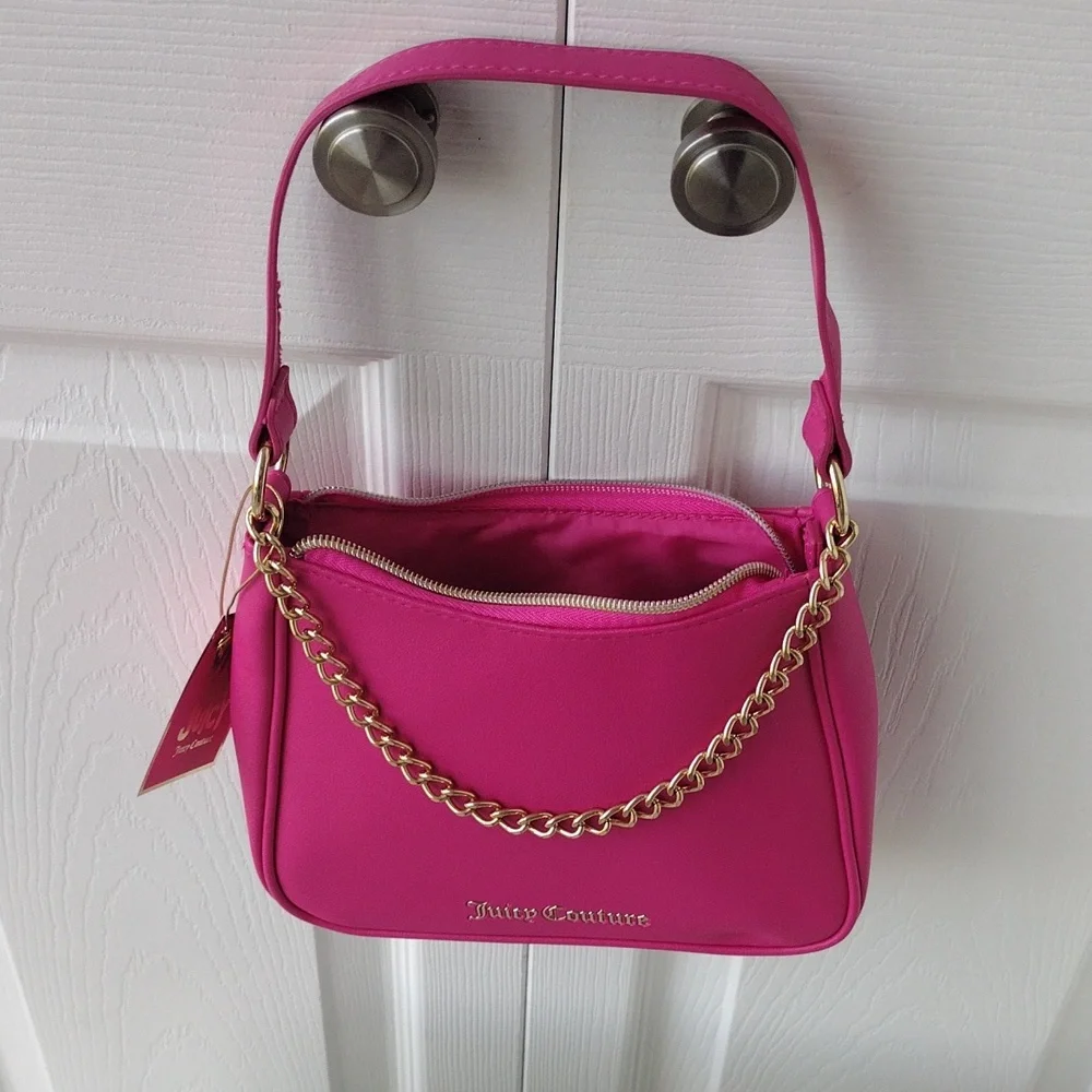 Juicy Couture Hot Pink Chain Shoulder Bag - Picture 13 of 16